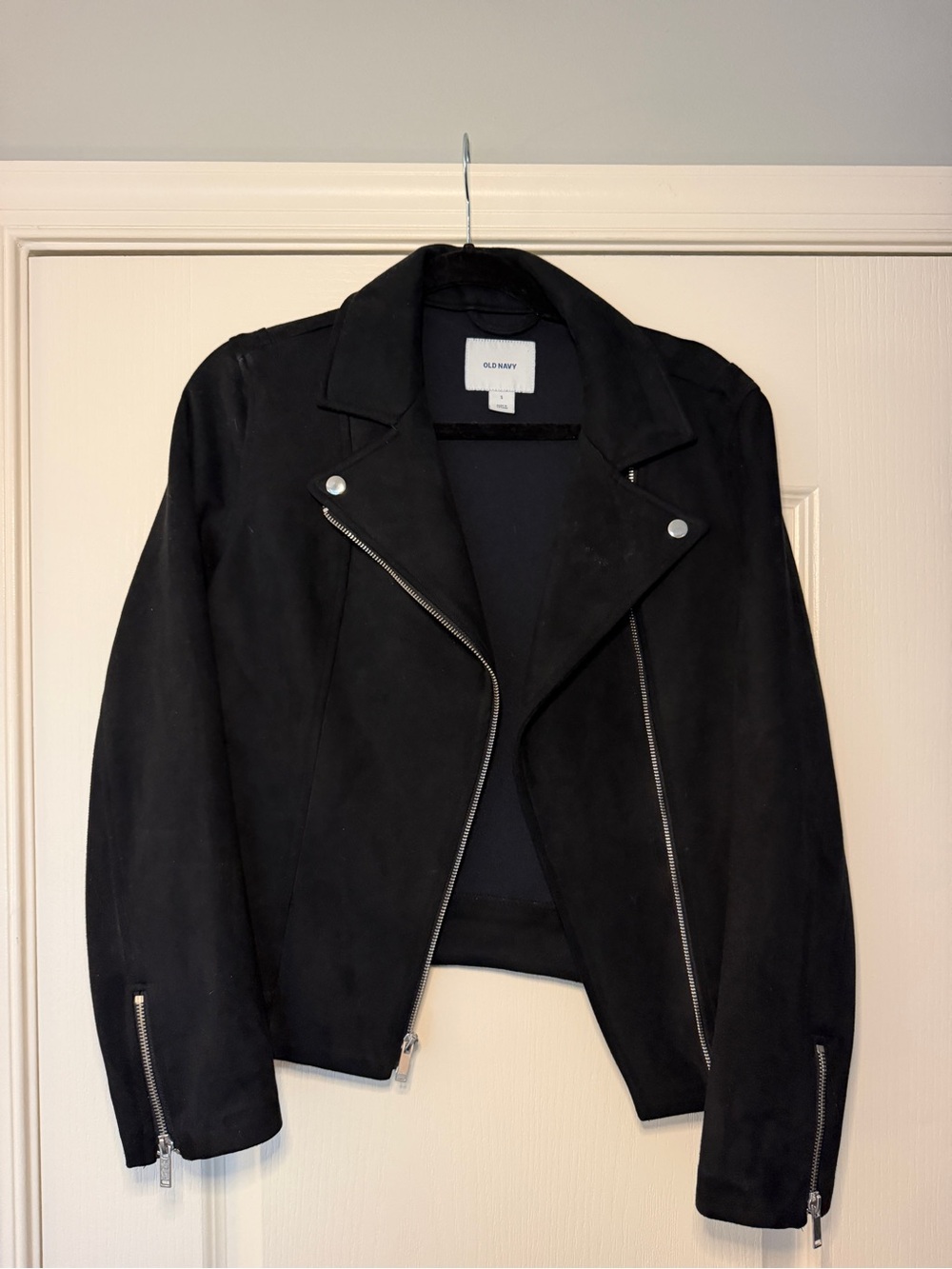 Old Navy Black Faux-Suede Moto Jacket